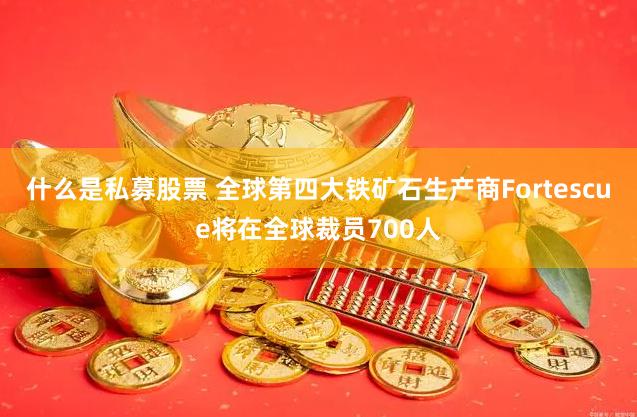 什么是私募股票 全球第四大铁矿石生产商Fortescue将在全球裁员700人